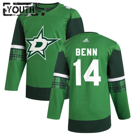 Dallas Stars Jamie Benn 14 Adidas 2019-2020 St. Patrick's Day Authentic Shirt - Kinderen